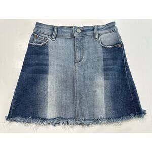 DL1961 Kid's Girl's Jenny Raw-Edge Denim Mini Skirt Size 10